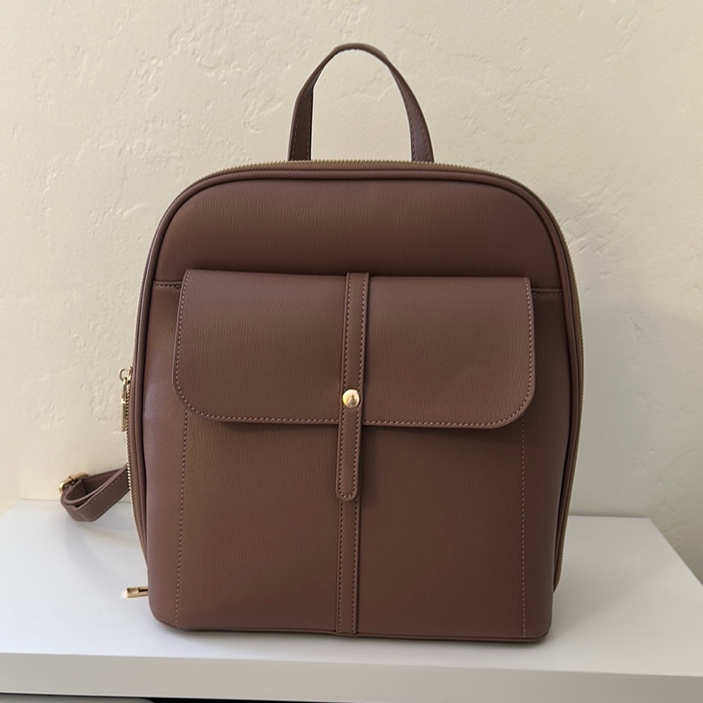 Miztique Brown Backpack with Dome Silhouette NWOT